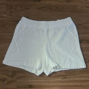 Nasty Gal Cream High Waist Knit Shorts